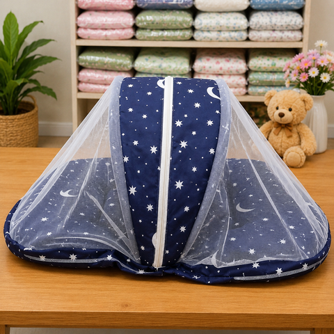 Mosquito Bed Net - Blue Stars Moon