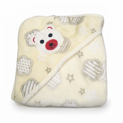 Hooded Warm Wrapping Sheet Bear Clouds Star