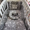 8 Pieces Cot Set Grey star moon