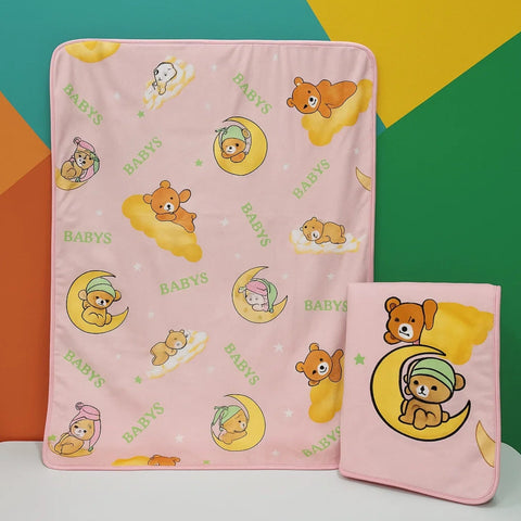 For Baby - Fur Blanket - Pink - Moon & Bear