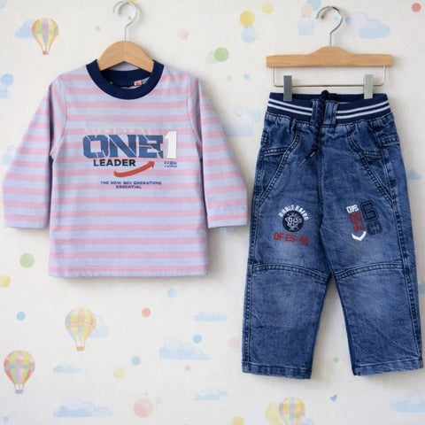 T-Kids - 2 Pieces - Suit Set - Blue - Leader