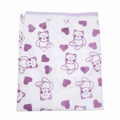 Diaper Changing Sheet White purple Bear