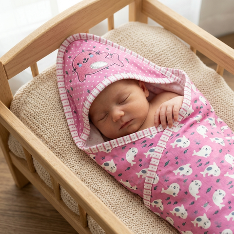 Hooded Warm Wrapping Sheet Fish