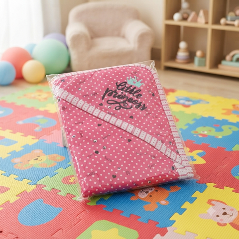 Hooded Warm Wrapping Sheet polka Hearts