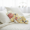 Six pieces Baby Suit For Winter yellow bear hearts