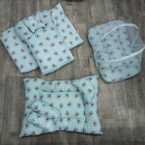 8 Pieces Baby Bedding set sea green puppy Vol-2-8
