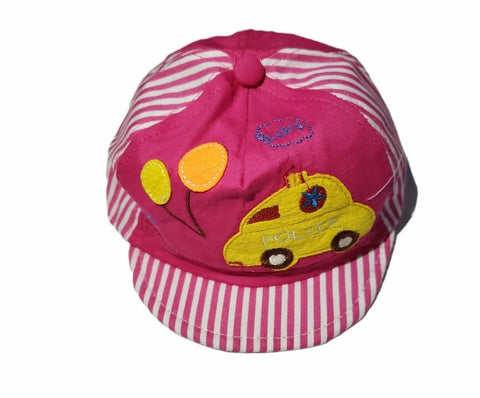 P Cap For Babies dark pink car