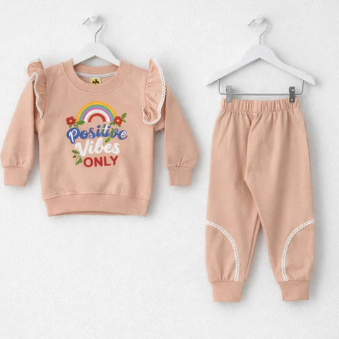 OK Baby - 2 Pieces - Suit Set - Peach - Positive Vibes