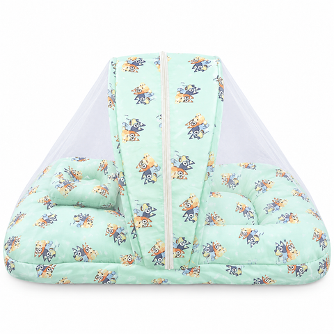 Mosquito Bed Net - Green puppy