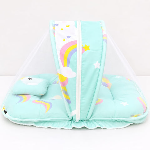 Mosquito Bed Net - Green unicorn