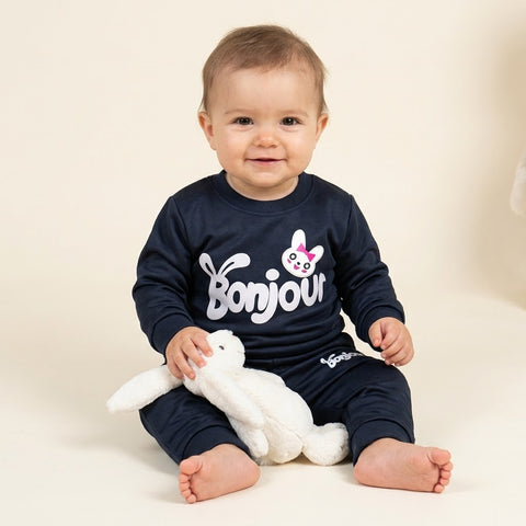 Warm Baby Track Suit Bonjour Black