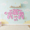 Six pieces Baby Suit For Winter pink bear hearts