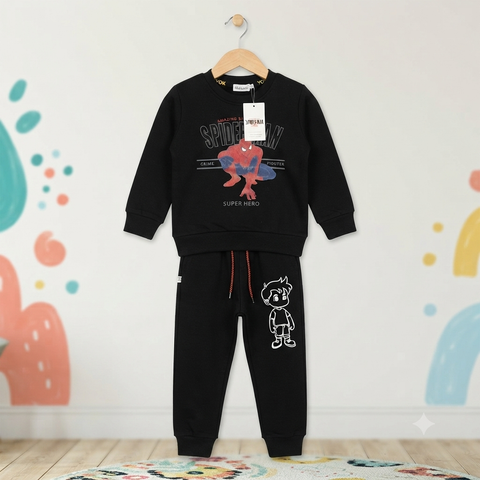 Warm Baby Suit Black Spider Man