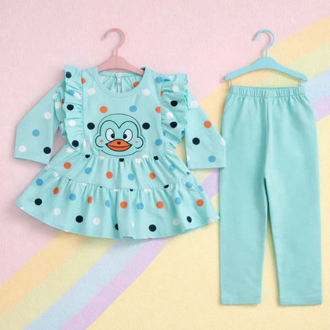 PD - 2 Pieces - Suit Set - Light Blue - Polka Duck