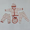 5 pieces Baby suit for winter red lining
