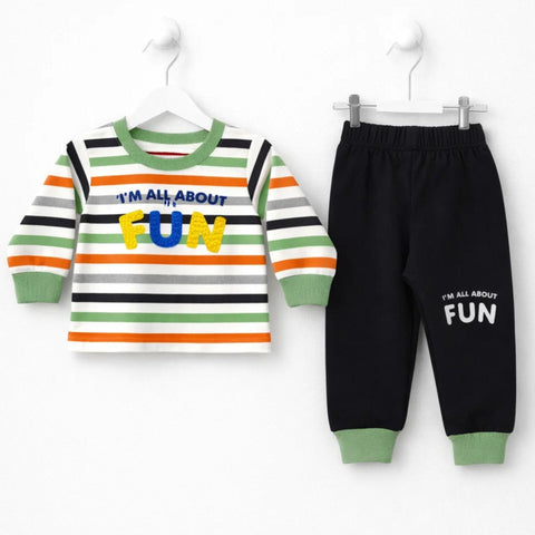 OK Baby - 2 Pieces - Suit Set - Green - Fun