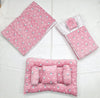 7 Pieces Baby Bedding Set Velvet pink snowman VOL-1-8