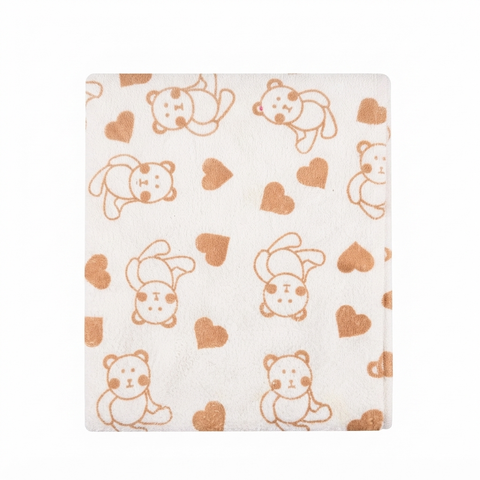 Diaper Changing Sheet White Brown Bear