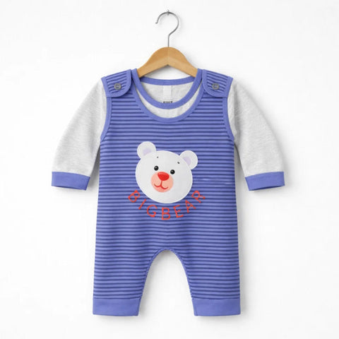 CG - 2 Pieces - Short Leg Dungaree Set - Blue - Big Bear