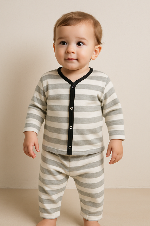 Night Suit Grey white lining