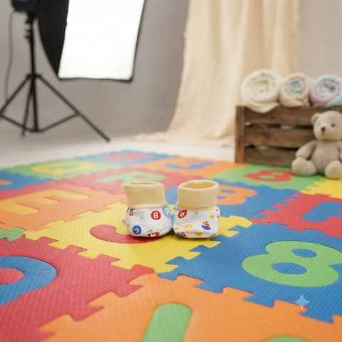 New Born Baby Booties Abc Bear