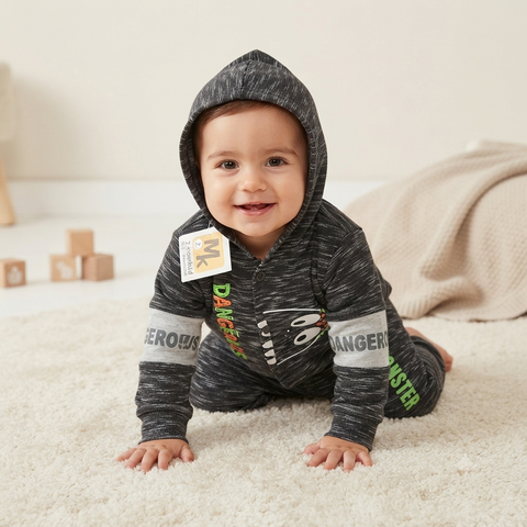 Baby Suit For Winter Green Dino