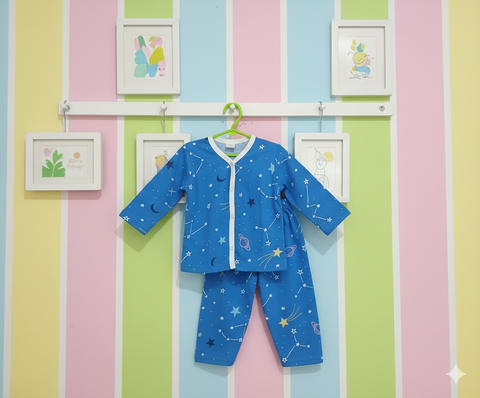 Night Suit blue white yellow stars