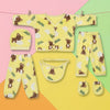 Six pieces Baby Suit For Winter yellow bear