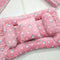 7 Pieces Baby Bedding Set Velvet pink snowman VOL-1-8