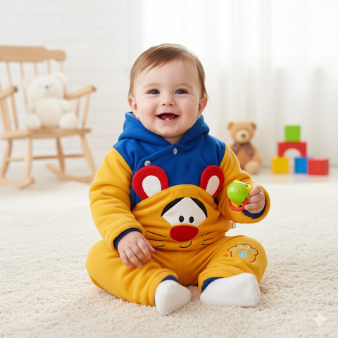 Boy Suits For Winters Blue Tiger