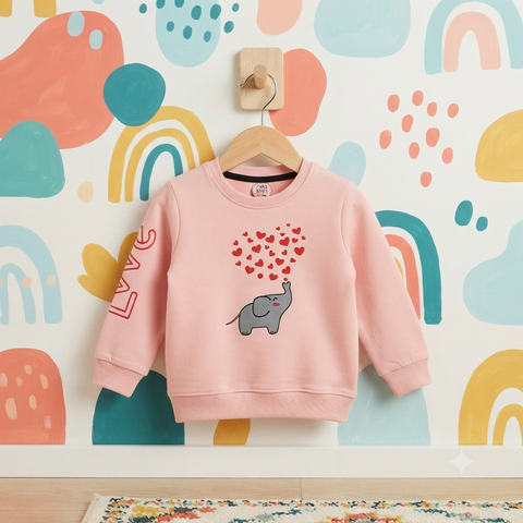 Warm Sweat Shirts pink Elephant