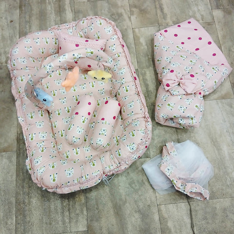 6 Pieces Rattle snuggle pink tiger