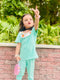 Baby dress for summer green multi flowers