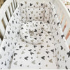 8 Pieces Cot Set white hearts