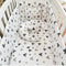 8 Pieces Cot Set white hearts