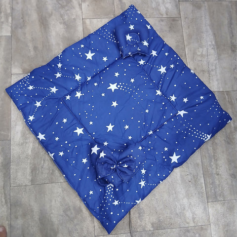 Bow Hearts Ribbon Carry Nest blue white stars