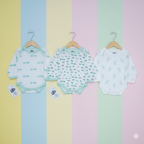 Pack Of 3  Body Suit green