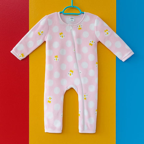 Baby Romper For Winter pink penguin