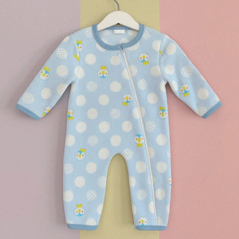 Baby Romper For Winter Blue penguin