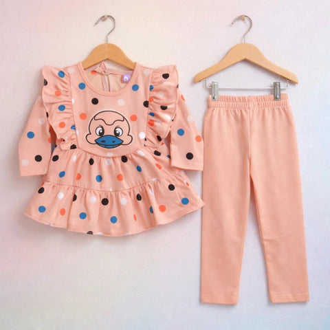 PD - 2 Pieces - Suit Set - Pink - Polka Duck