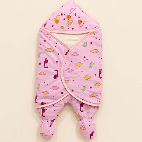 Street Six - Swaddling Blanket - Pink - Dinosaurs