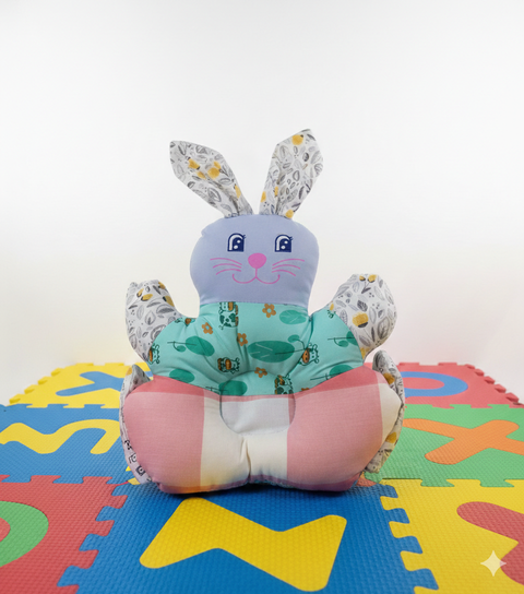 Baby Head Pillow purple white Ear Rabbit