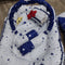 6 Pieces Rattle snuggle white blue stars