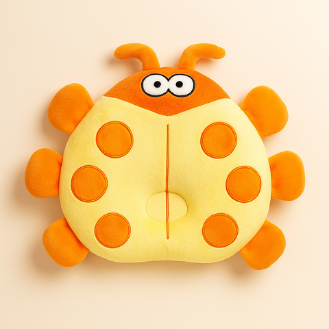 Baby Head Pillow yellow lady bug