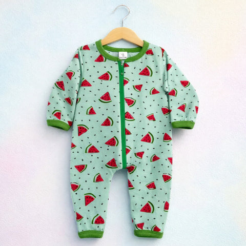 Baby Romper jersey green watermelon