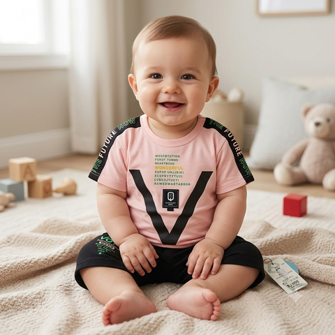 Baby Suit For Summer V Pink