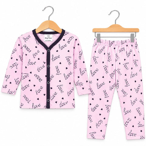 Night suit jersey pink Love