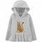 Imported baby hooded shirt cat