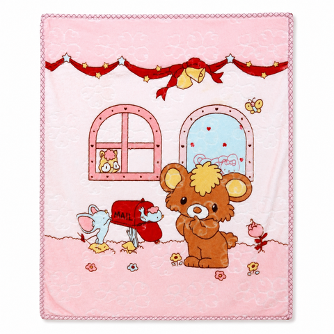Imported Double Ply Blanket Pink Mouse