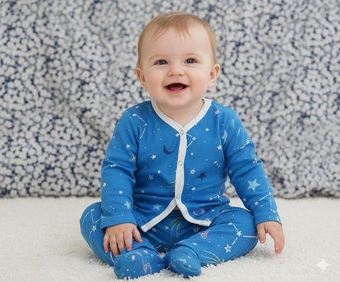 Night Suit blue white yellow stars